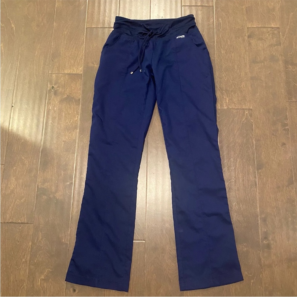 Greys Anatomy Barco Scrub Pants XXS Blue Elastic/Drawstring Waistband Pockets